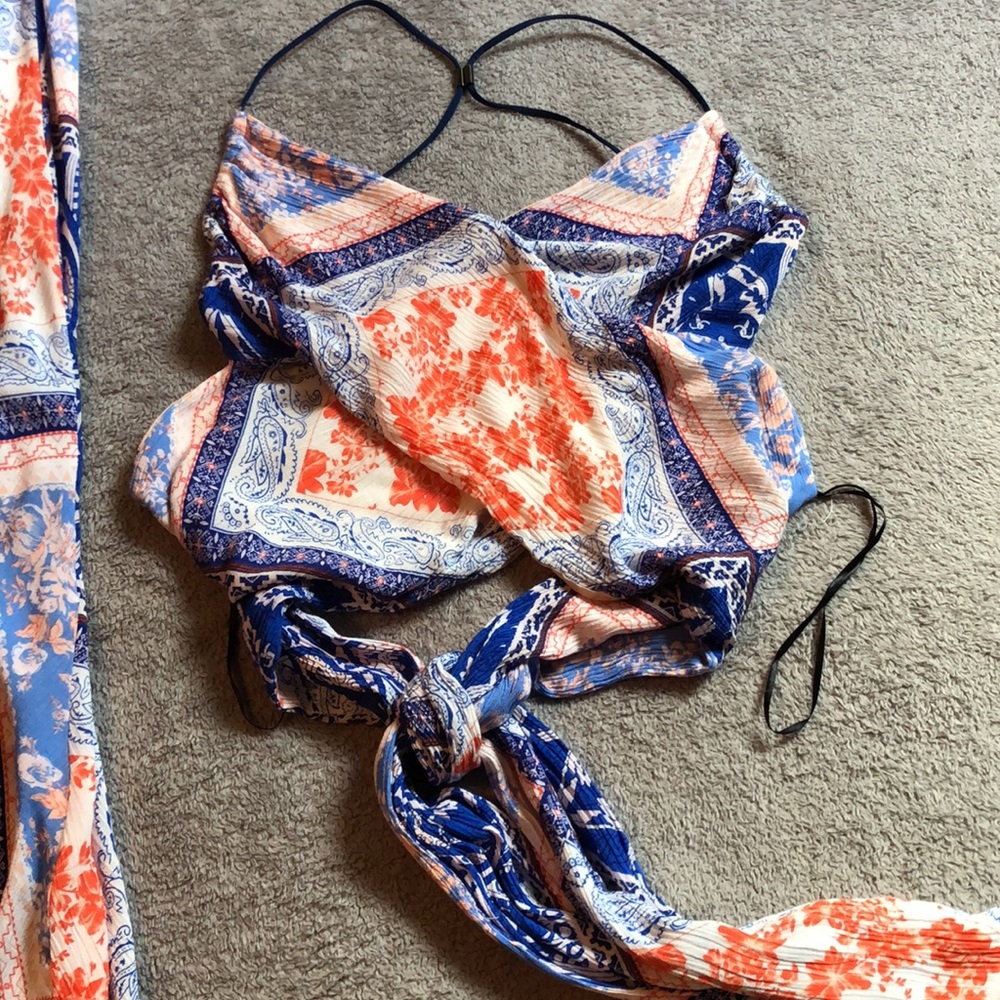 Peppermayo Patchwork Printed Wrap Skirt Set - image 6